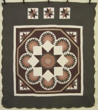 Star Split Compass Amish Quilt 105x114