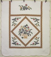 Victorian Basket Applique Amish Quilt 105x116