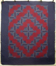 Stars Above Log Cabin Amish Quilt 100x117