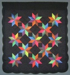 Custom Amish Quilts - Eight Pointed Star