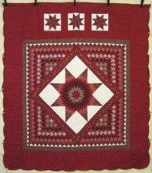 Custom Amish Quilts - Lonestar Common Red Patchwork