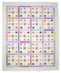 Custom Amish Quilts - Rainbow Posies Applique Patchwork Quilting Bee Certified