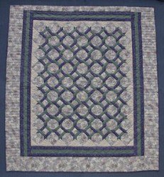 Custom Amish Quilts - Lilac Garden Trellis Patchwork Green Purple Certified