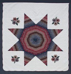 Custom Amish Quilts - Country Lonestar Applique Flowers
