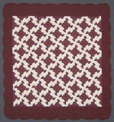 Custom Amish Quilts - Rob Peter Pay Paul Burgundy Patchwork