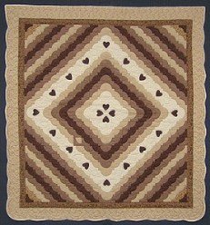 Custom Amish Quilts - Love the Ocean Sand Heart Patchwork