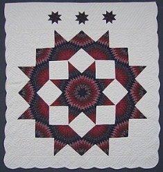 Custom Amish Quilts - King Broken Lone Star Patchwork