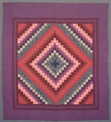 Custom Amish Quilts - Dutch Plum Burgundy Trip Around World