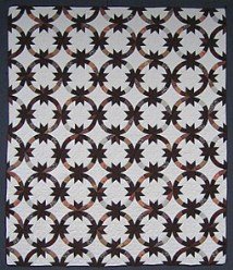 Custom Amish Quilts - Indian Wedding Ring Brown Patchwork