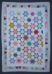 Custom Amish Quilts - Galaxy Stars Small Quilt Wall Hanging
