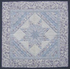 Custom Amish Quilts - Lavender Lonestar Log Small Quilt Wall Hanging