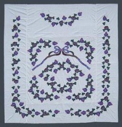 Custom Amish Quilts - Grapes Applique Quilt Top