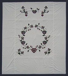Custom Amish Quilts - Heart Roses Quilt Top
