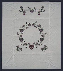 Custom Amish Quilts - Heart Roses Quilt Top
