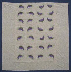 Custom Amish Quilts - Fish Applique Quilt Top