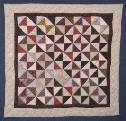 Custom Amish Quilts - Pinwheel Small Quilt Wall Hanging 