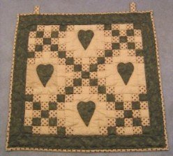 Custom Amish Quilts - Love Improved Irish Chain Certified Small Quilt Wall Hanging