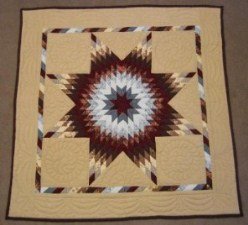 Custom Amish Quilts - Amish Dutch Chocolate Small Quilt Wall Hanging