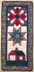 Custom Amish Quilts - Sampler Green Red Certified Small Quilt Wall Hanging