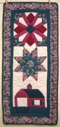 Custom Amish Quilts - Sampler Green Red Certified Small Quilt Wall Hanging
