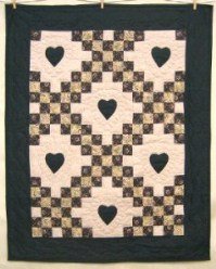 Custom Amish Quilts - Love Irish Chain Small Quilt Wall Hanging