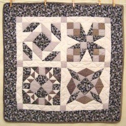 Custom Amish Quilts - Sampler Spin Star Small Quilt Wall Hanging