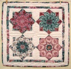 Custom Amish Quilts - Stack Flowers Small Quilt Wall Hanging