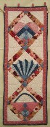 Custom Amish Quilts - Fan Sampler Small Quilt Wall Hanging
