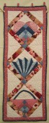 Custom Amish Quilts - Fan Sampler Small Quilt Wall Hanging
