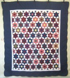 Custom Amish Quilts - Grandmas Stars at Night Patchwork