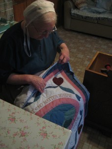 Amish Quilter Woman