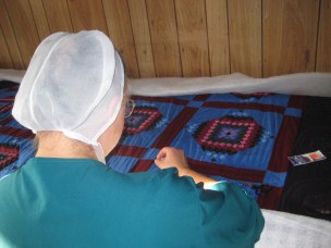 Amish Quilter Woman