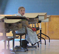 Amish Quilts - Amish girl at school