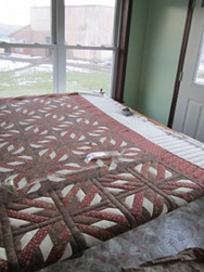 Amish Fannie Quilt in Frame